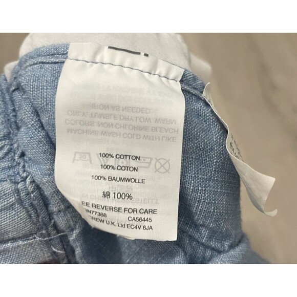 Madewell Shorts Blue Women's Chambray Pull-On Travel Beach Coastal cotton XS - Picture 7 of 7